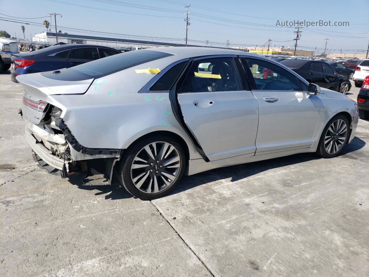 2017 Lincoln Mkz Hybrid Reserve Silver vin: 3LN6L5MU0HR632080