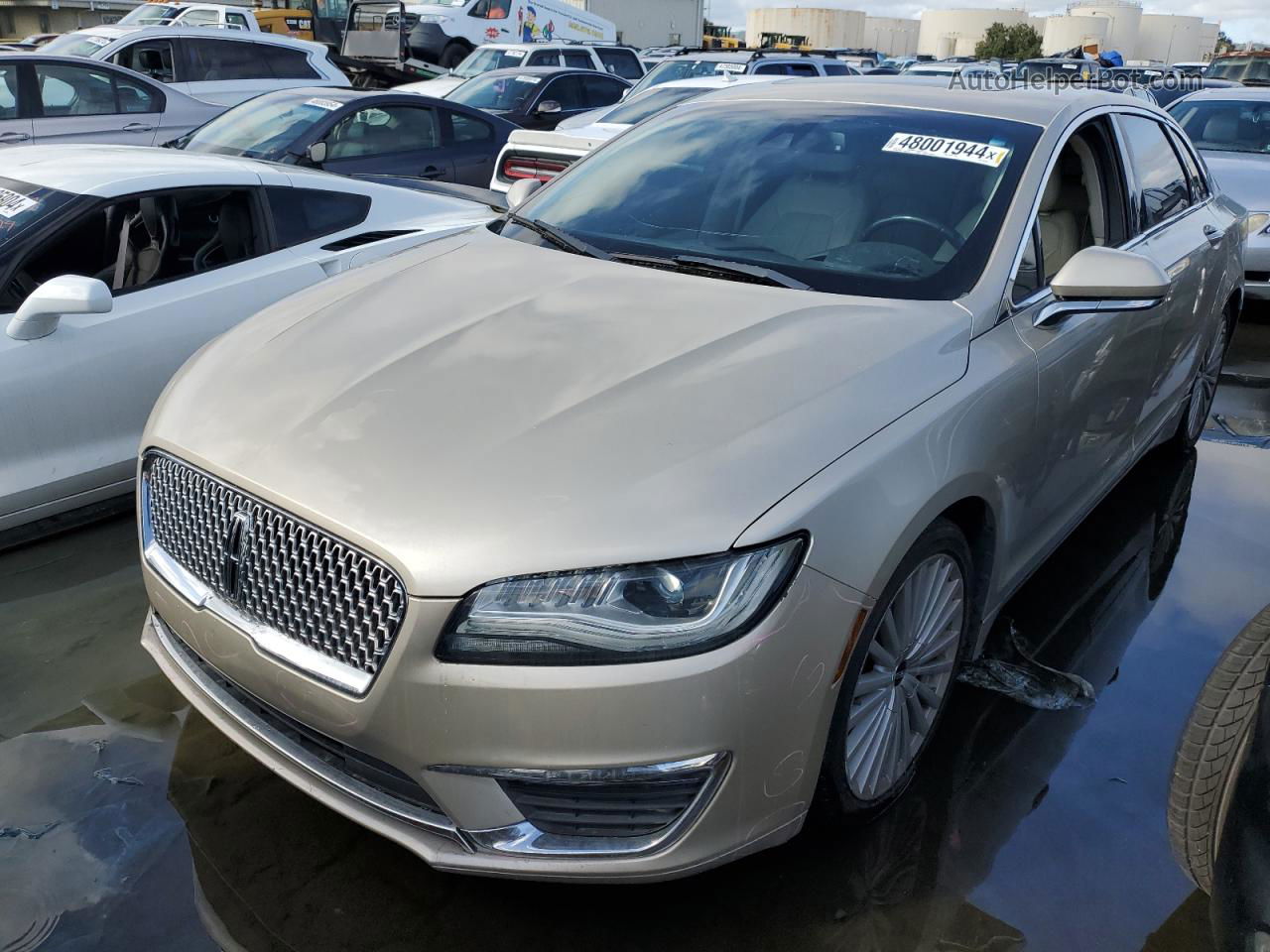 2017 Lincoln Mkz Hybrid Reserve Желто-коричневый vin: 3LN6L5MU1HR601467