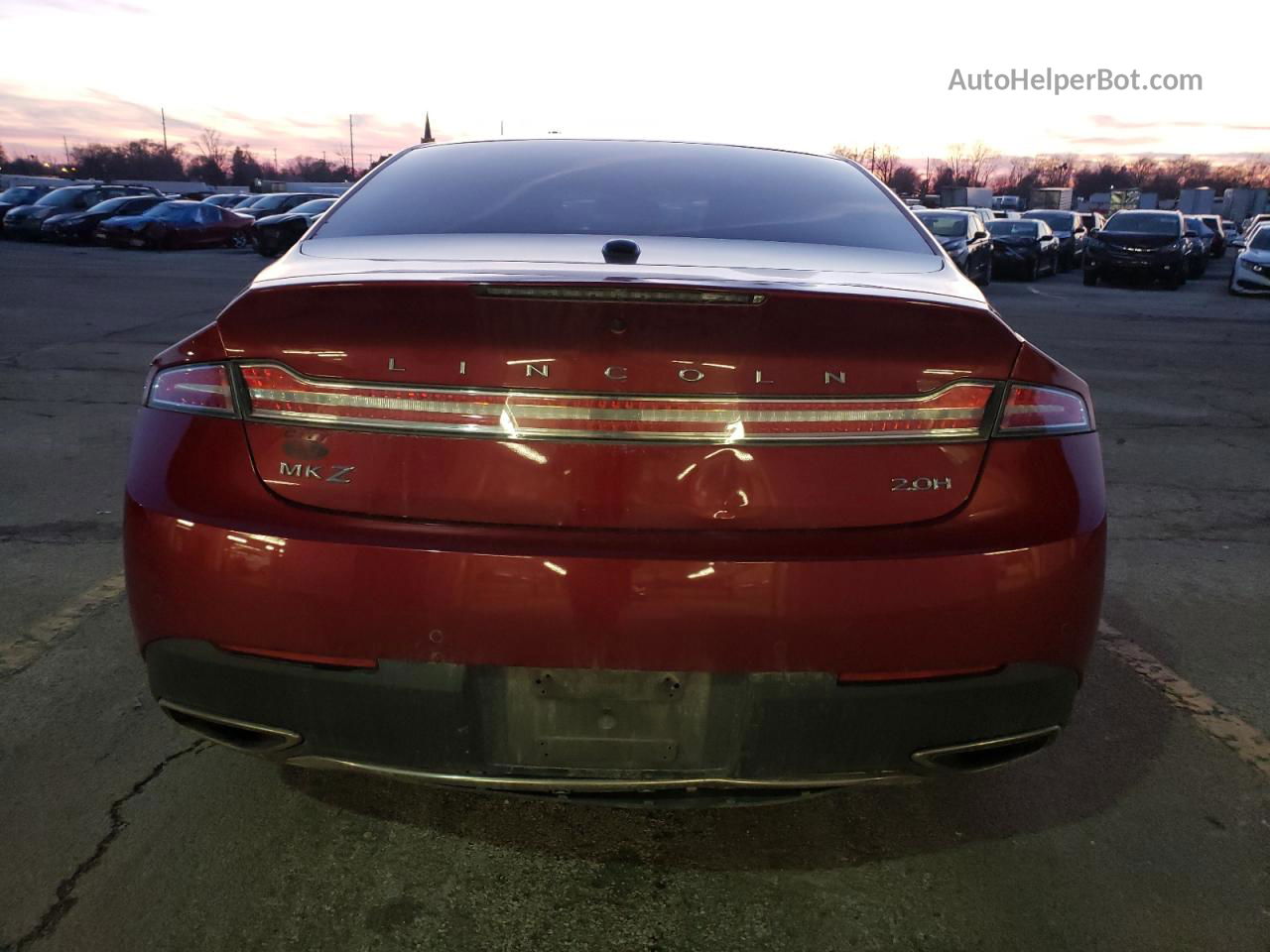 2017 Lincoln Mkz Hybrid Reserve Красный vin: 3LN6L5MU6HR614943