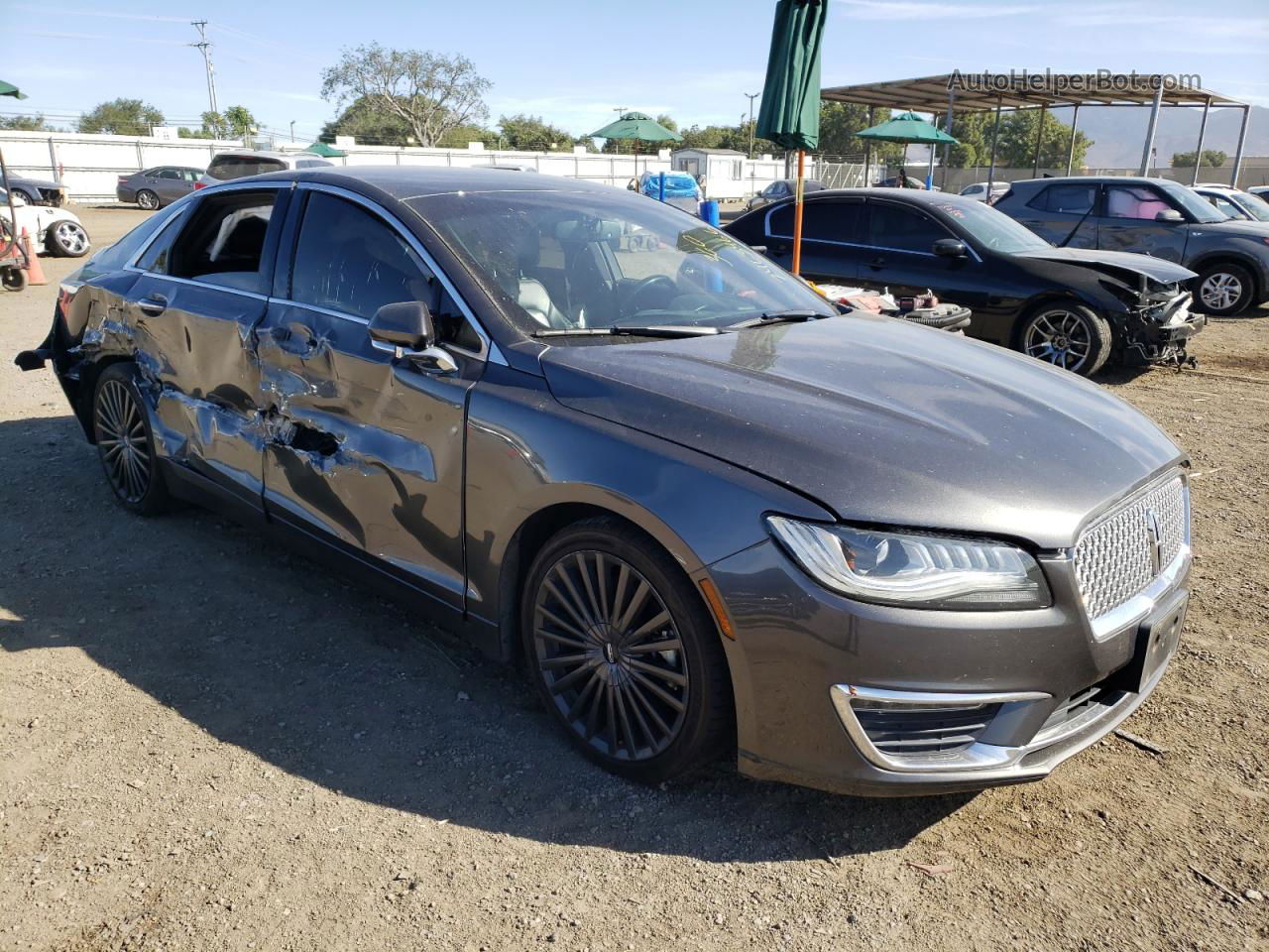 2017 Lincoln Mkz Hybrid Reserve Gray vin: 3LN6L5MU7HR663665