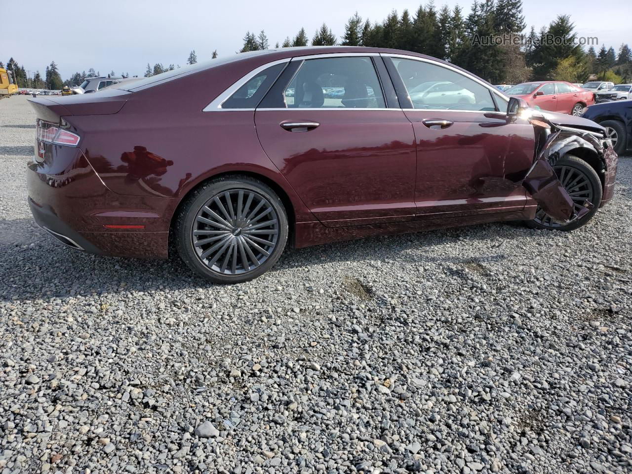 2017 Lincoln Mkz Hybrid Reserve Темно-бордовый vin: 3LN6L5MU8HR653551