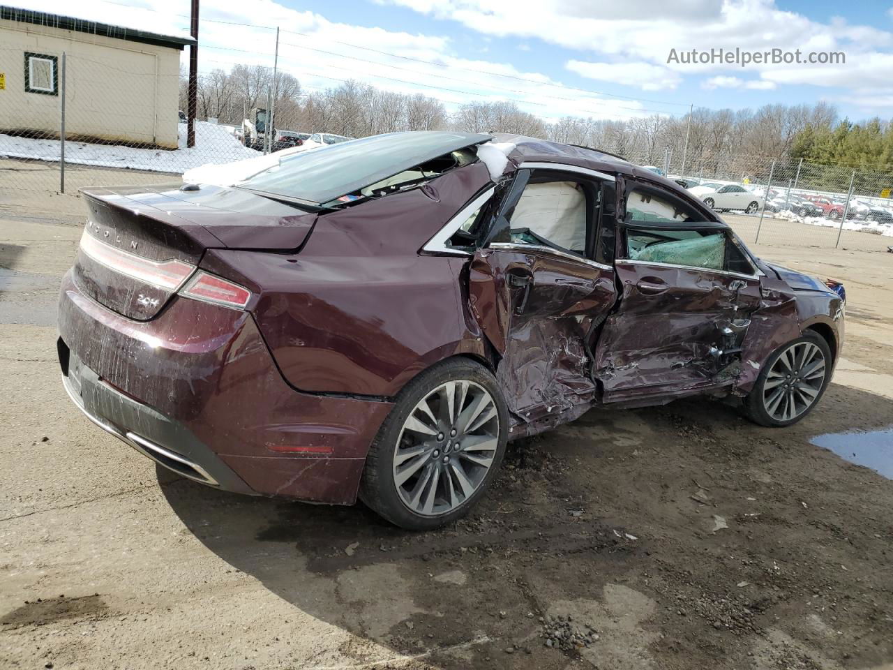 2017 Lincoln Mkz Hybrid Reserve Бордовый vin: 3LN6L5MU8HR664968