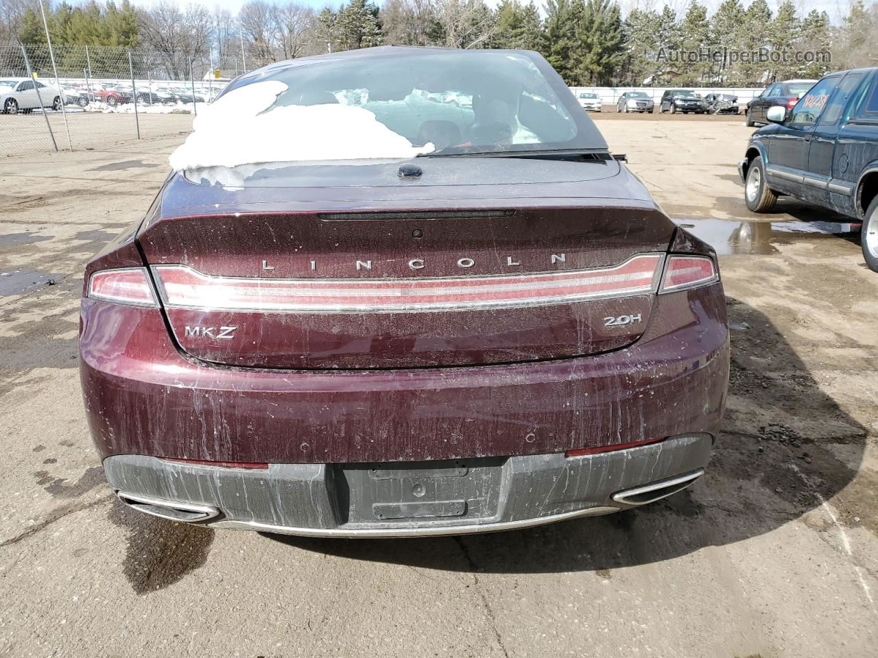 2017 Lincoln Mkz Hybrid Reserve Бордовый vin: 3LN6L5MU8HR664968