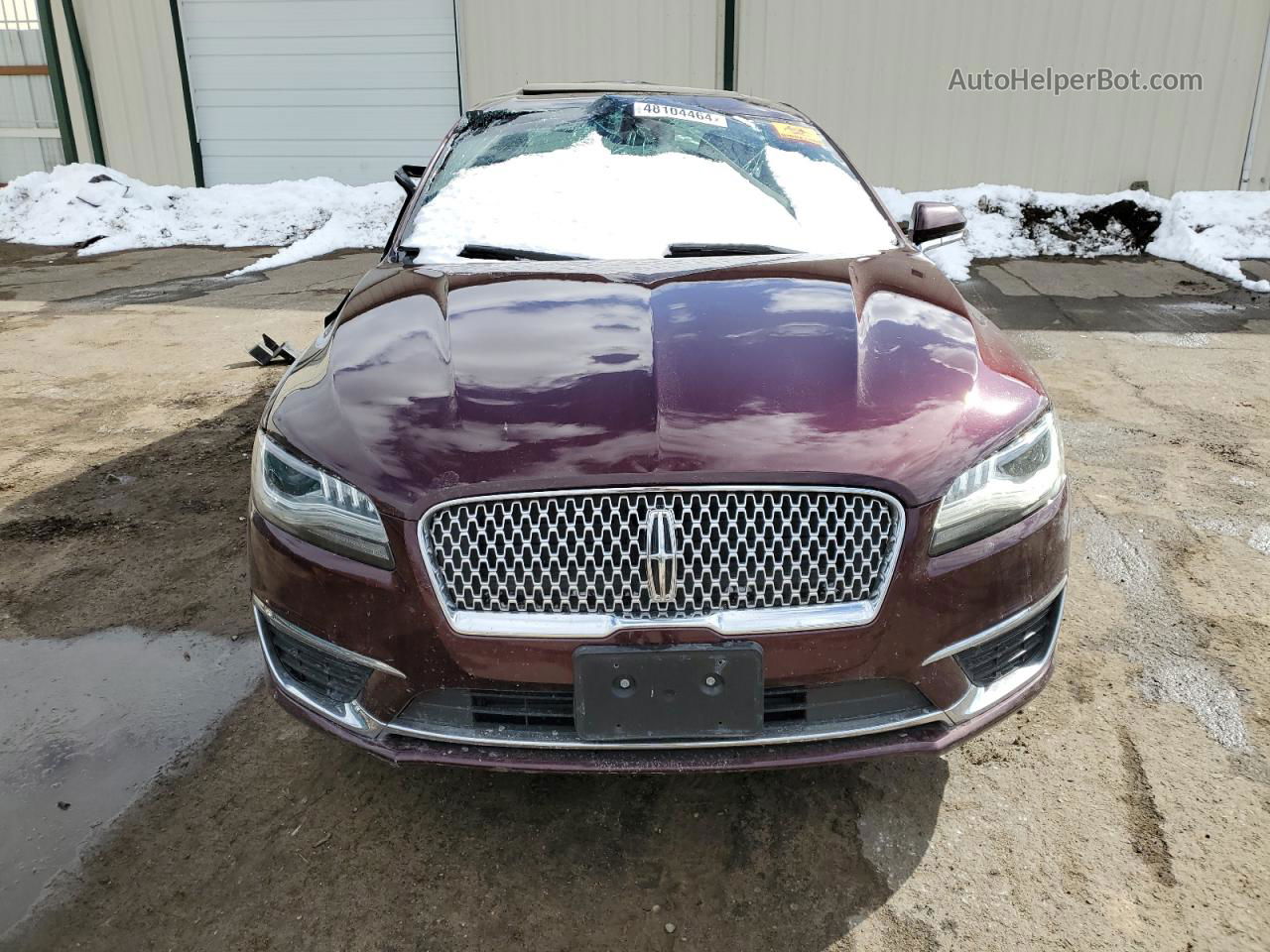 2017 Lincoln Mkz Hybrid Reserve Бордовый vin: 3LN6L5MU8HR664968