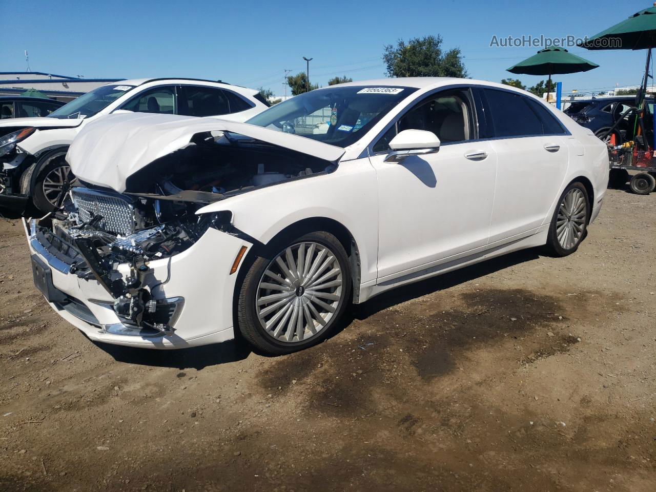 2017 Lincoln Mkz Hybrid Reserve White vin: 3LN6L5MUXHR602696