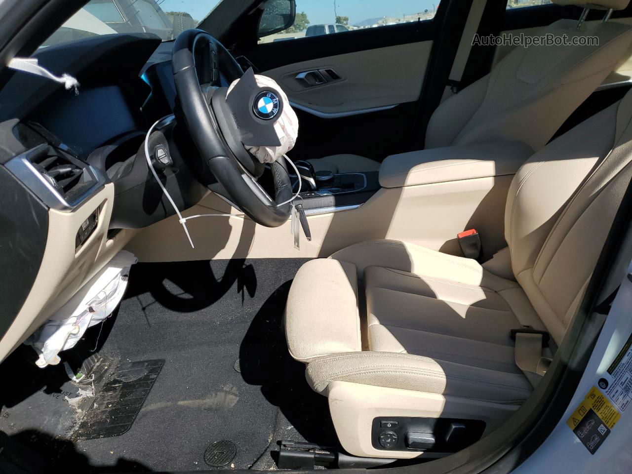 2021 Bmw 330e  White vin: 3MW5P7J05M8B91402