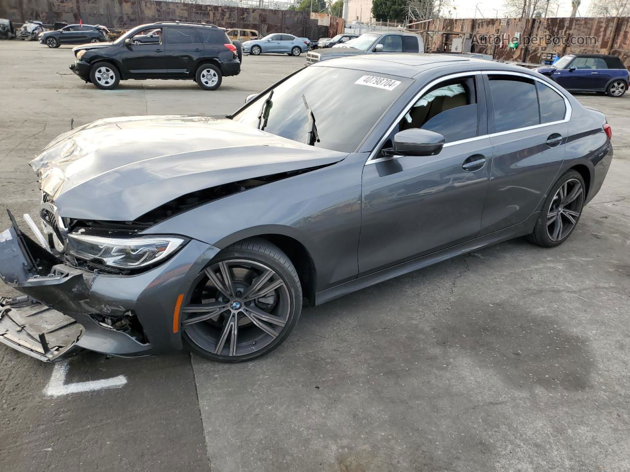 2020 Bmw 330i  Gray vin: 3MW5R1J00L8B26107