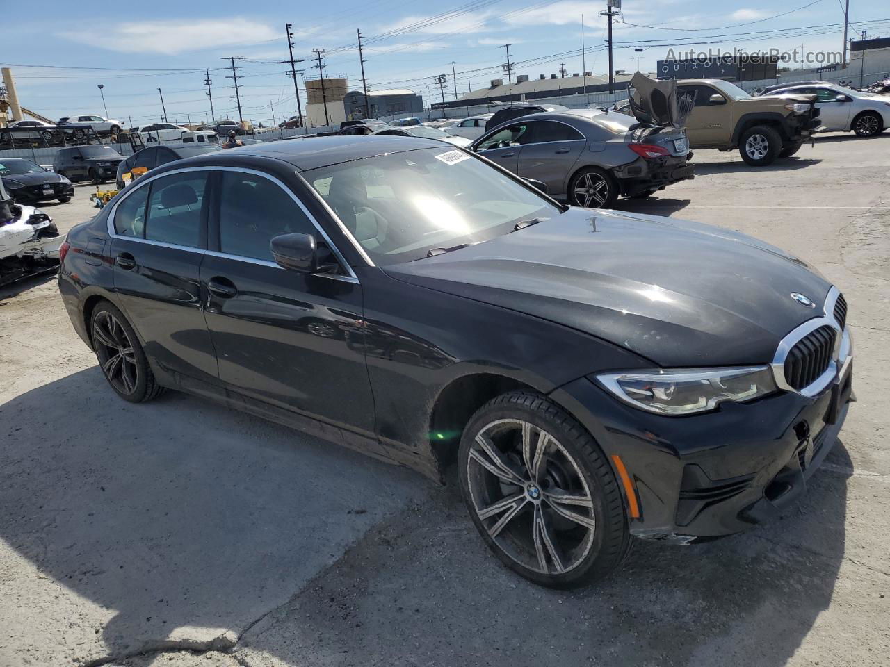 2020 Bmw 330i  Black vin: 3MW5R1J01L8B28061