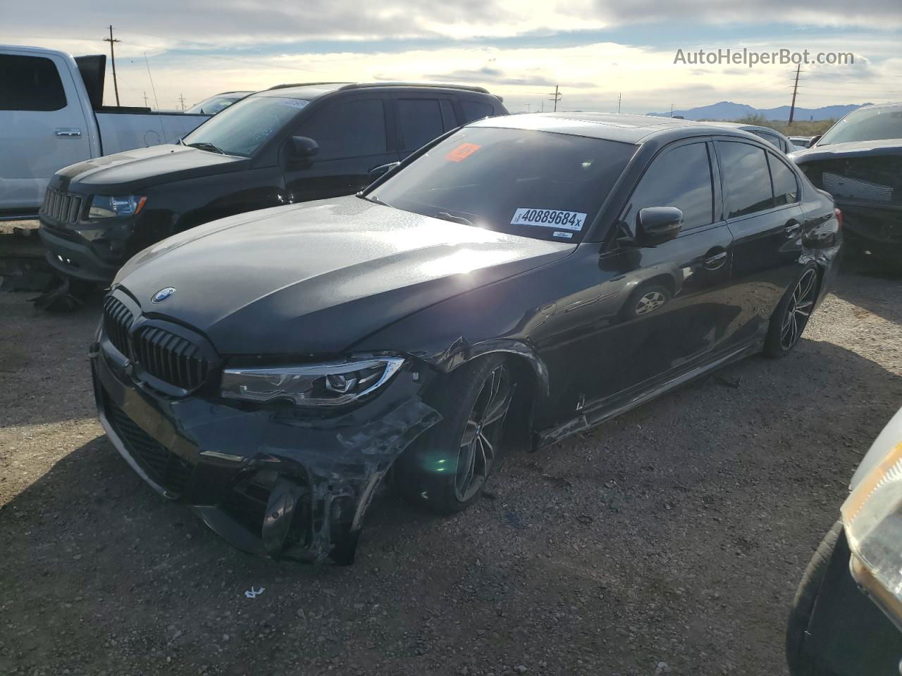 2021 Bmw 330i  Black vin: 3MW5R1J01M8C13564