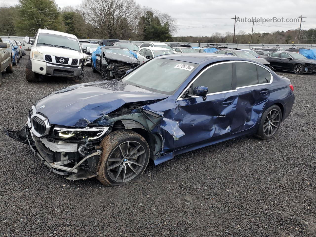 2020 Bmw 330i  Blue vin: 3MW5R1J03L8B19717