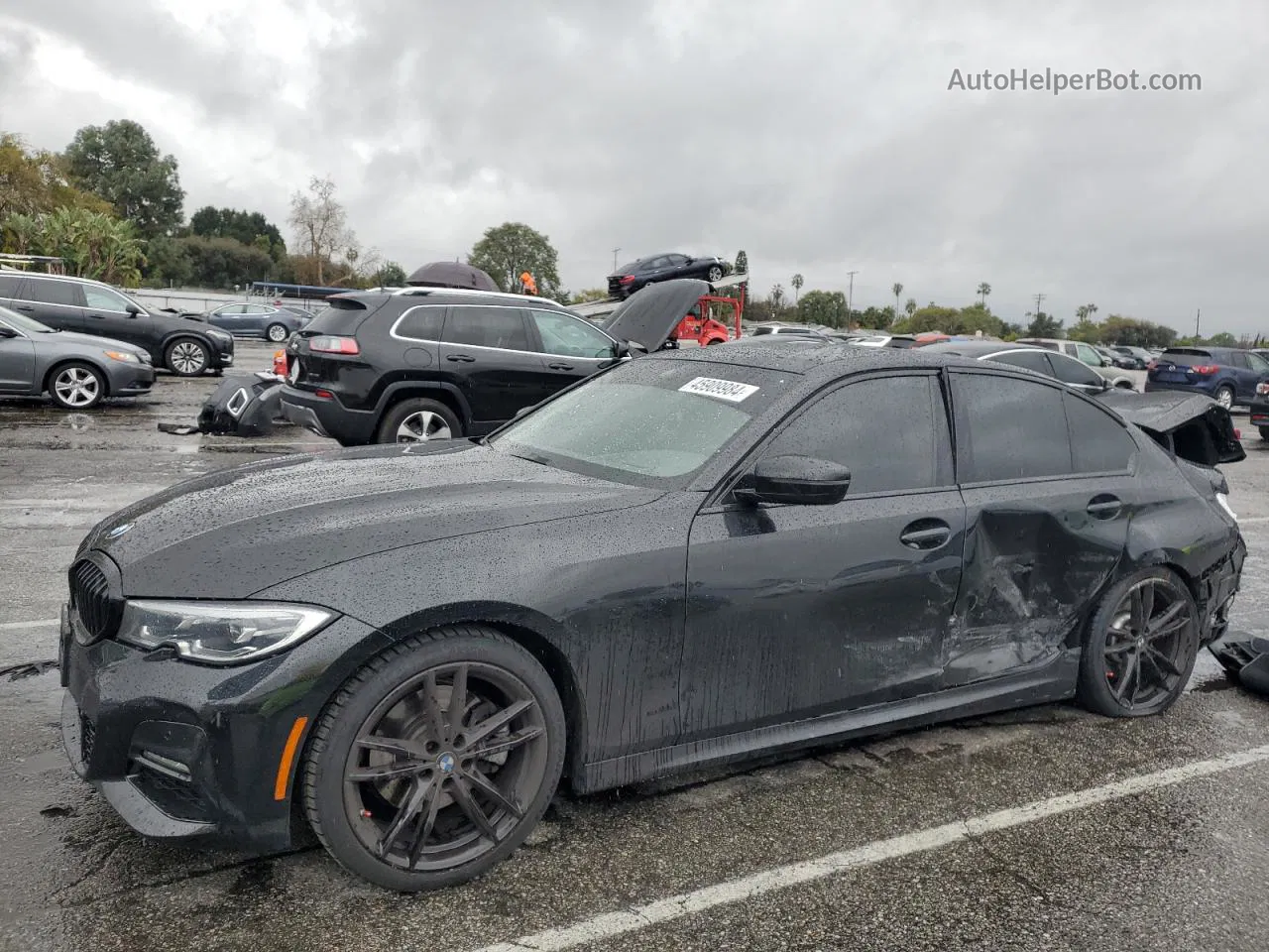 2021 Bmw 330i  Black vin: 3MW5R1J05M8B72274