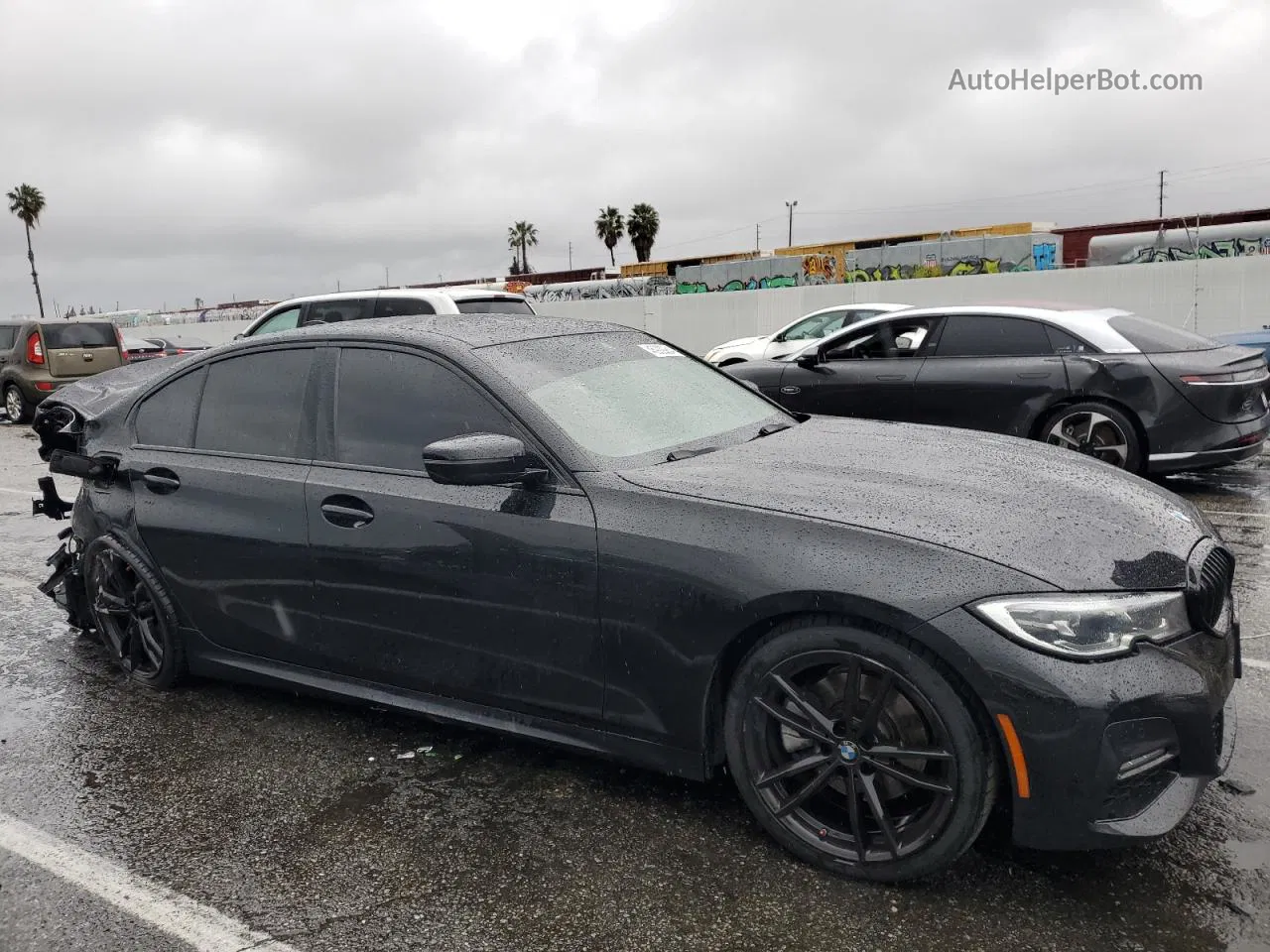 2021 Bmw 330i  Black vin: 3MW5R1J05M8B72274