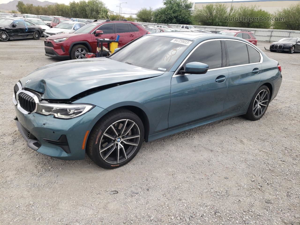 2021 Bmw 330i  Бирюзовый vin: 3MW5R1J05M8B84005