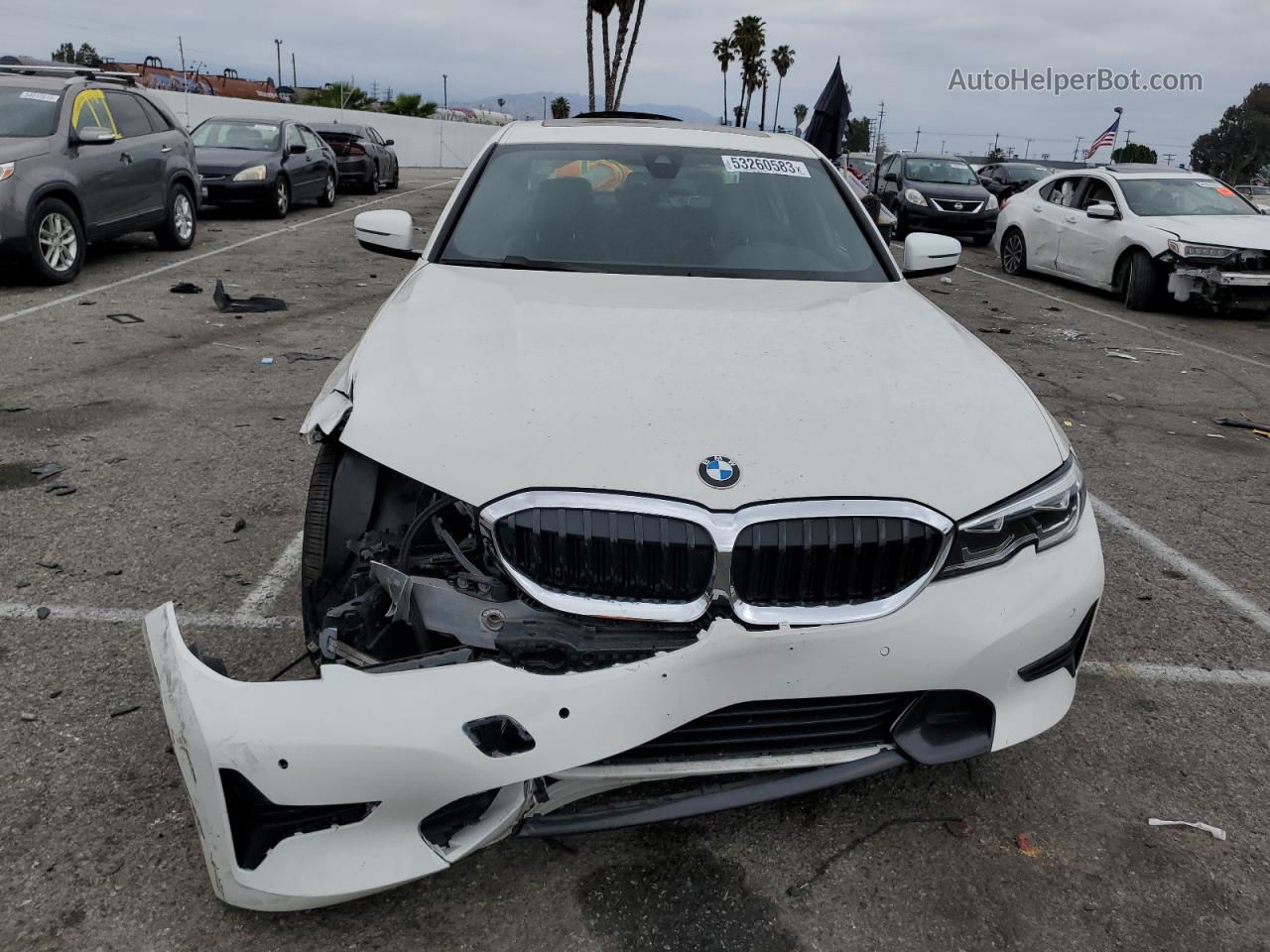 2020 Bmw 330i  White vin: 3MW5R1J06L8B04211