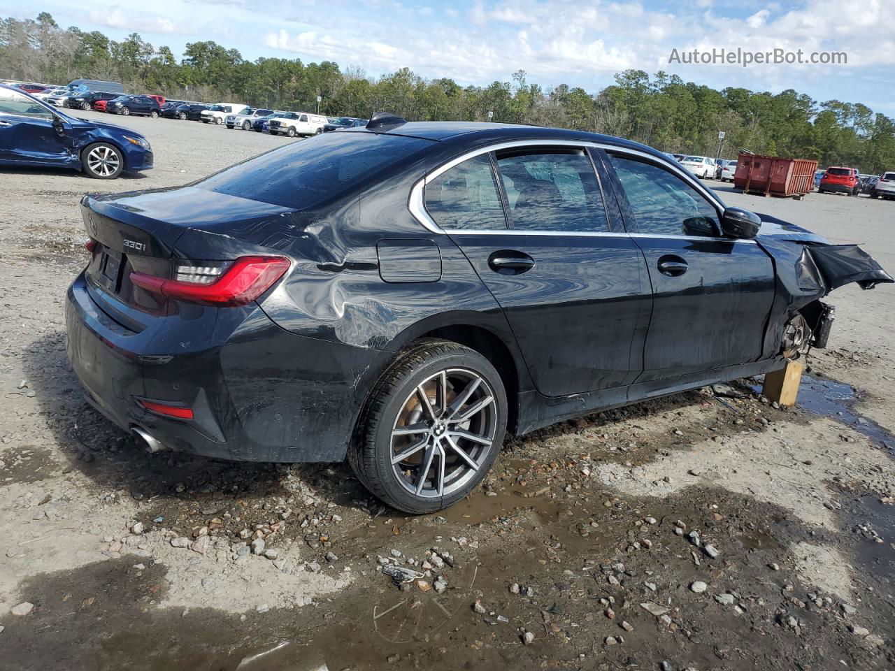 2021 Bmw 330i  Black vin: 3MW5R1J06M8B62630