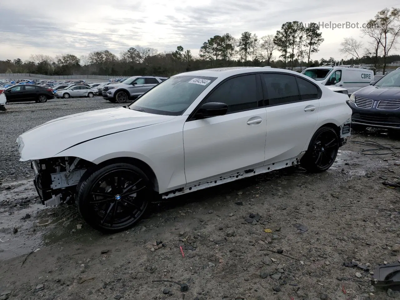 2021 Bmw 330i  White vin: 3MW5R1J08M8B99873