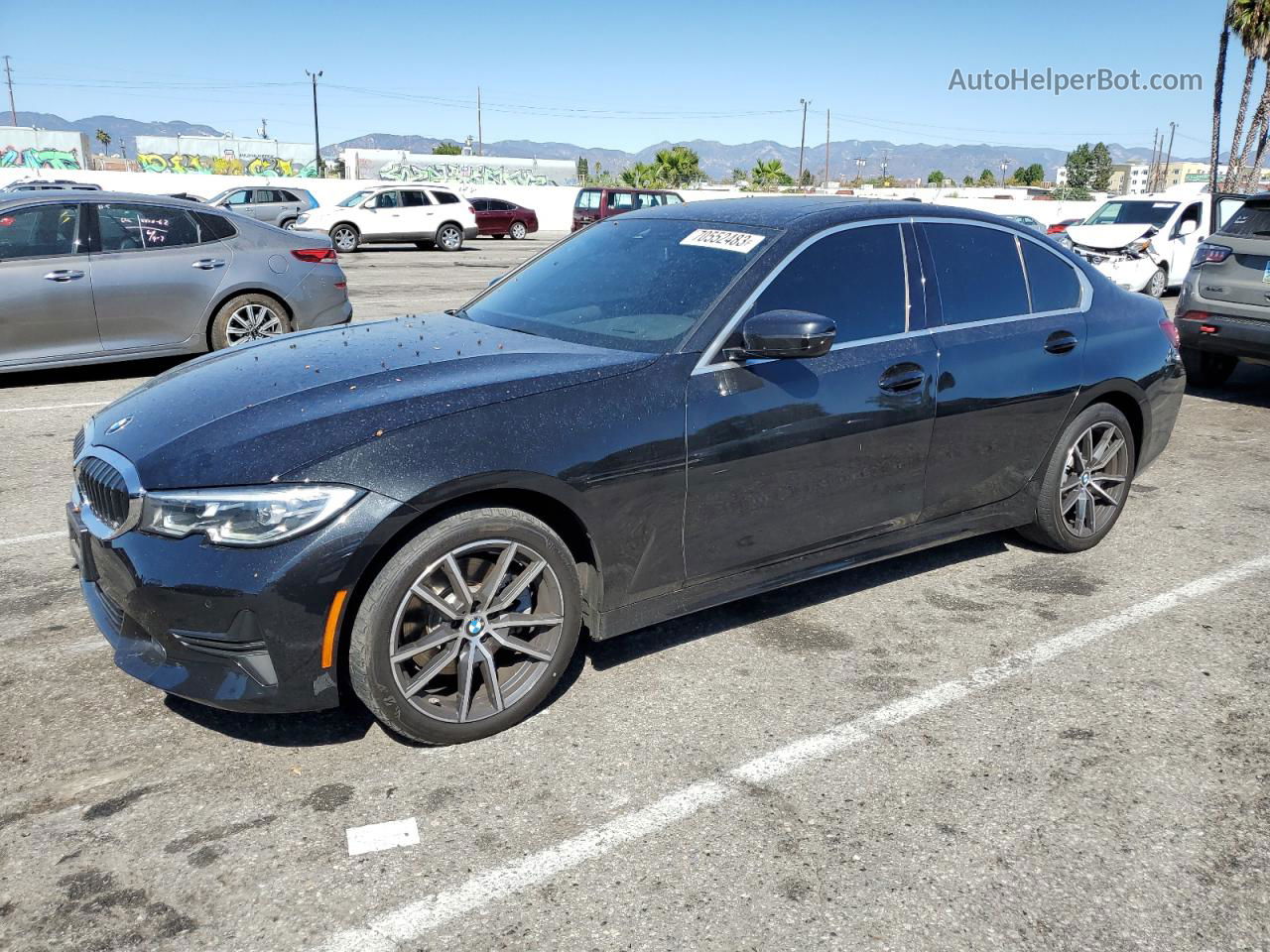 2020 Bmw 330i  Black vin: 3MW5R1J0XL8B22324