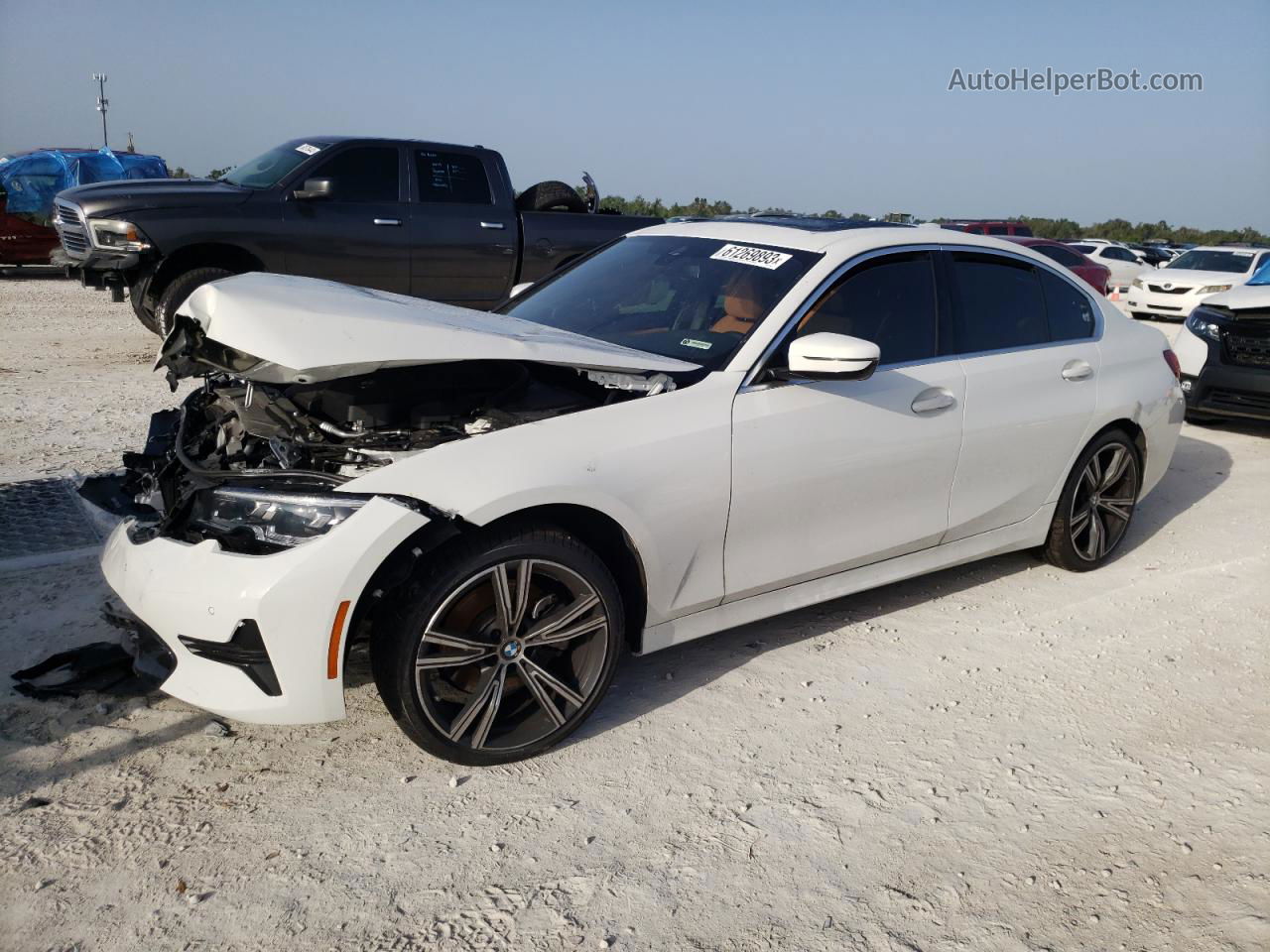 2021 Bmw 330i  White vin: 3MW5R1J0XM8C11148