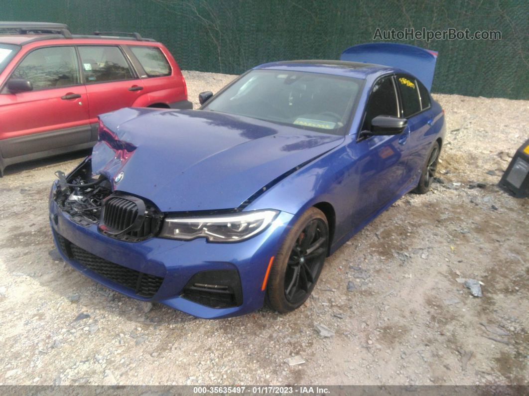 2021 Bmw 3 Series 330i Xdrive Blue vin: 3MW5R7J02M8C20106