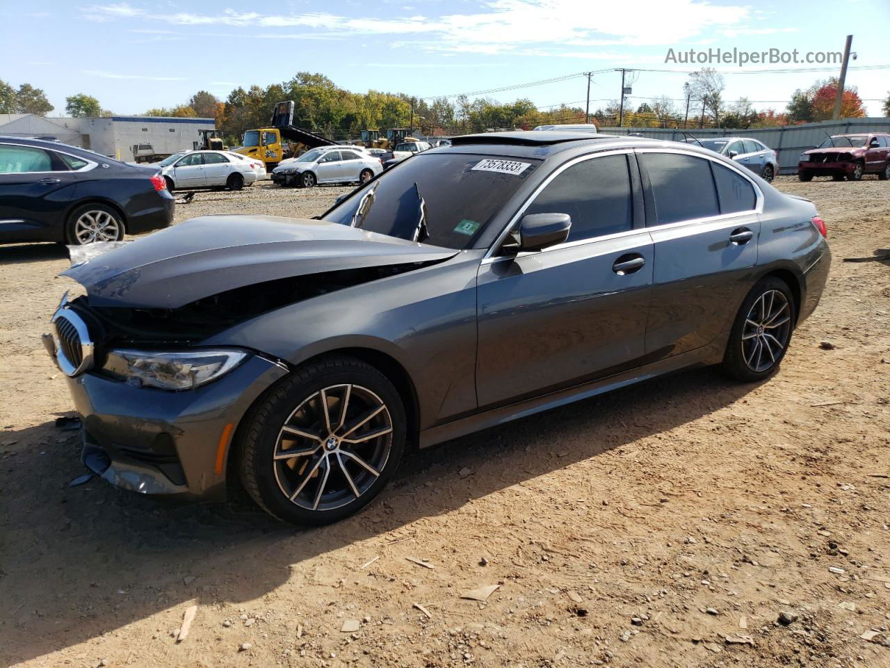 2020 Bmw 330xi  Серый vin: 3MW5R7J03L8B13936