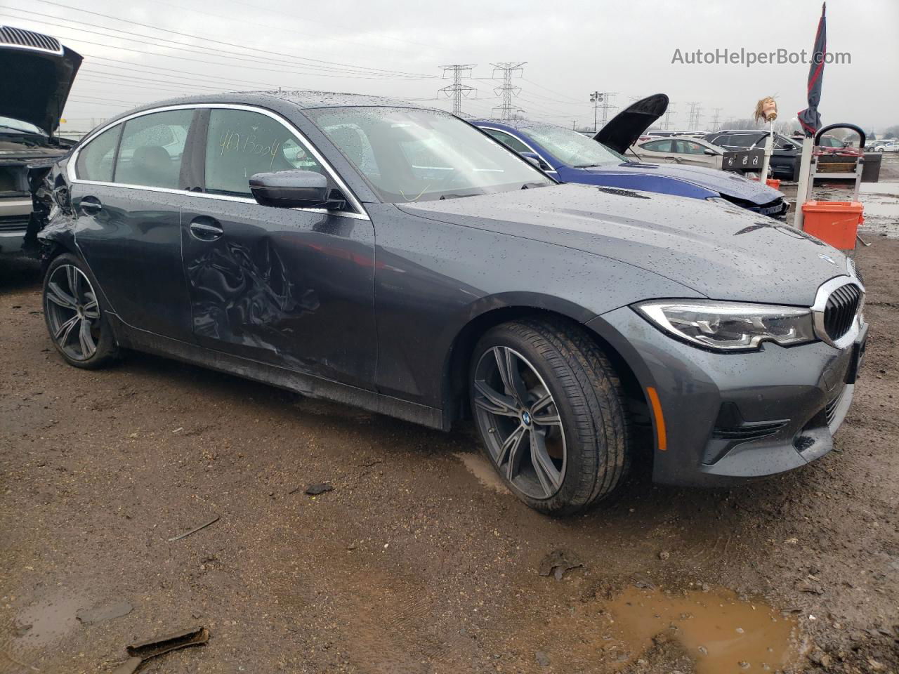 2020 Bmw 330xi  Gray vin: 3MW5R7J05L8B11377