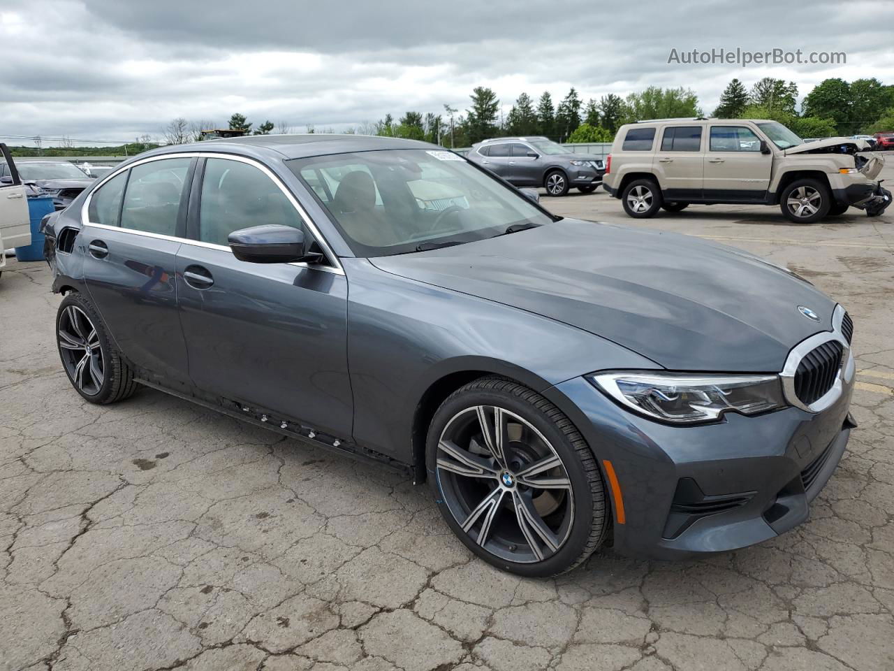 2021 Bmw 330xi  Gray vin: 3MW5R7J05M8C19483