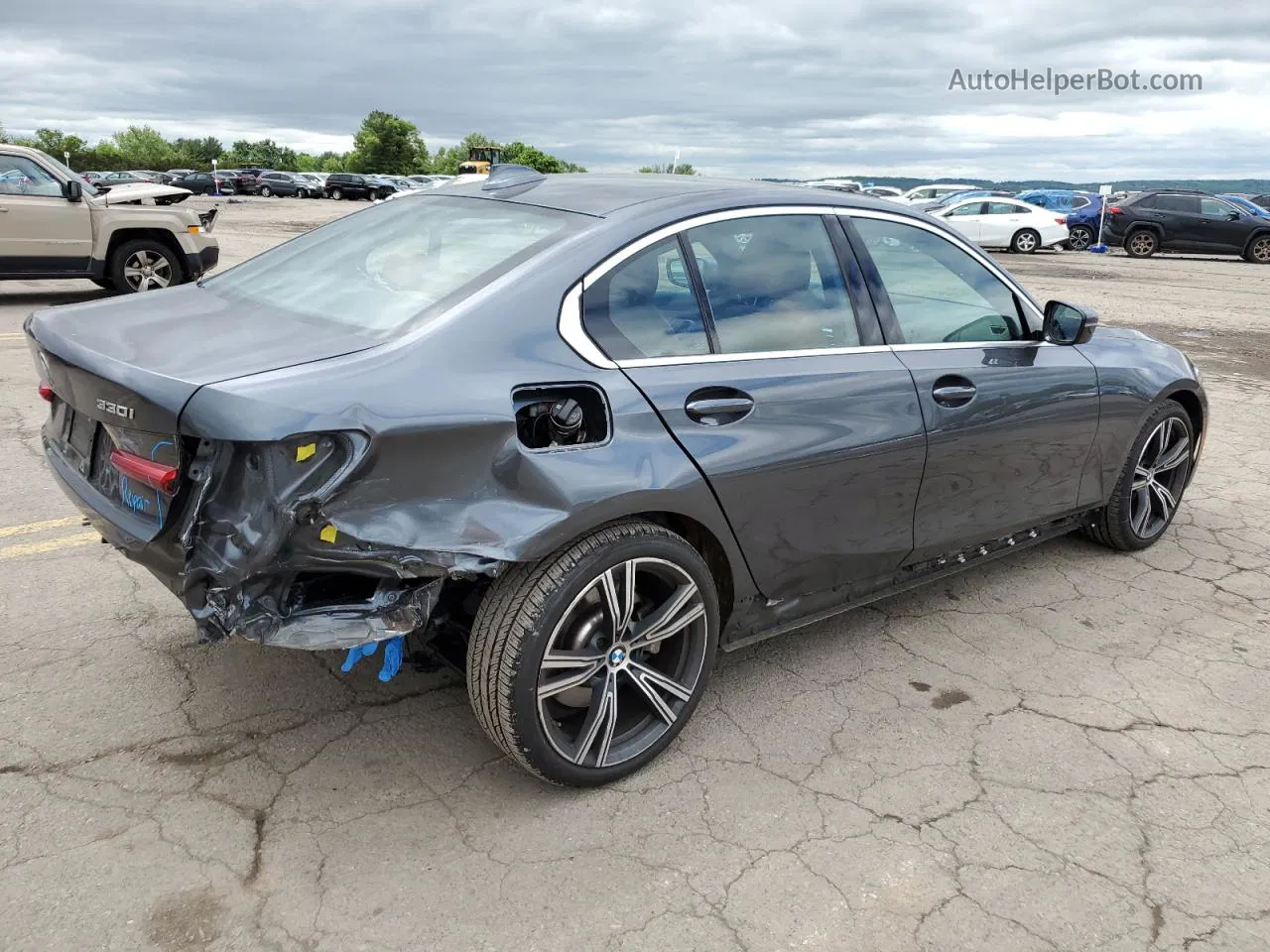 2021 Bmw 330xi  Gray vin: 3MW5R7J05M8C19483