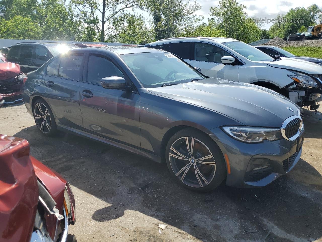 2020 Bmw 330xi  Gray vin: 3MW5R7J07L8B16399