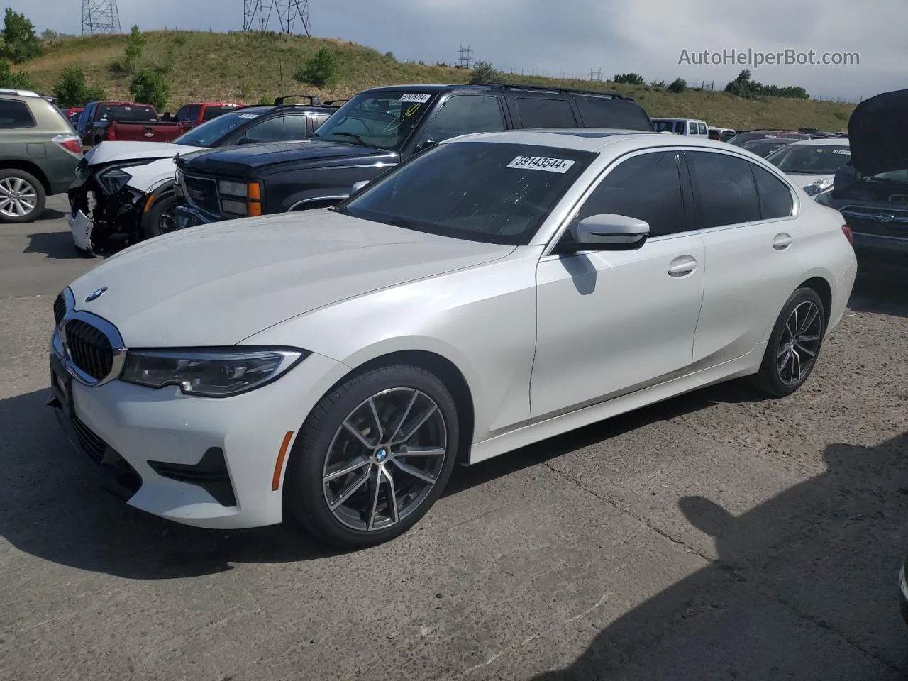 2020 Bmw 330xi  White vin: 3MW5R7J07L8B22929