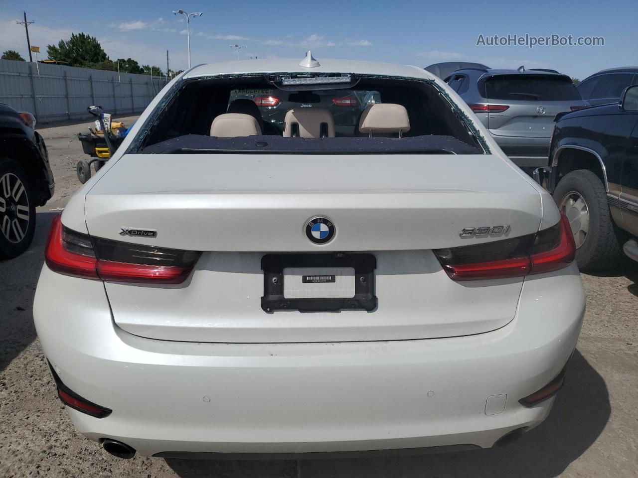 2020 Bmw 330xi  White vin: 3MW5R7J07L8B22929