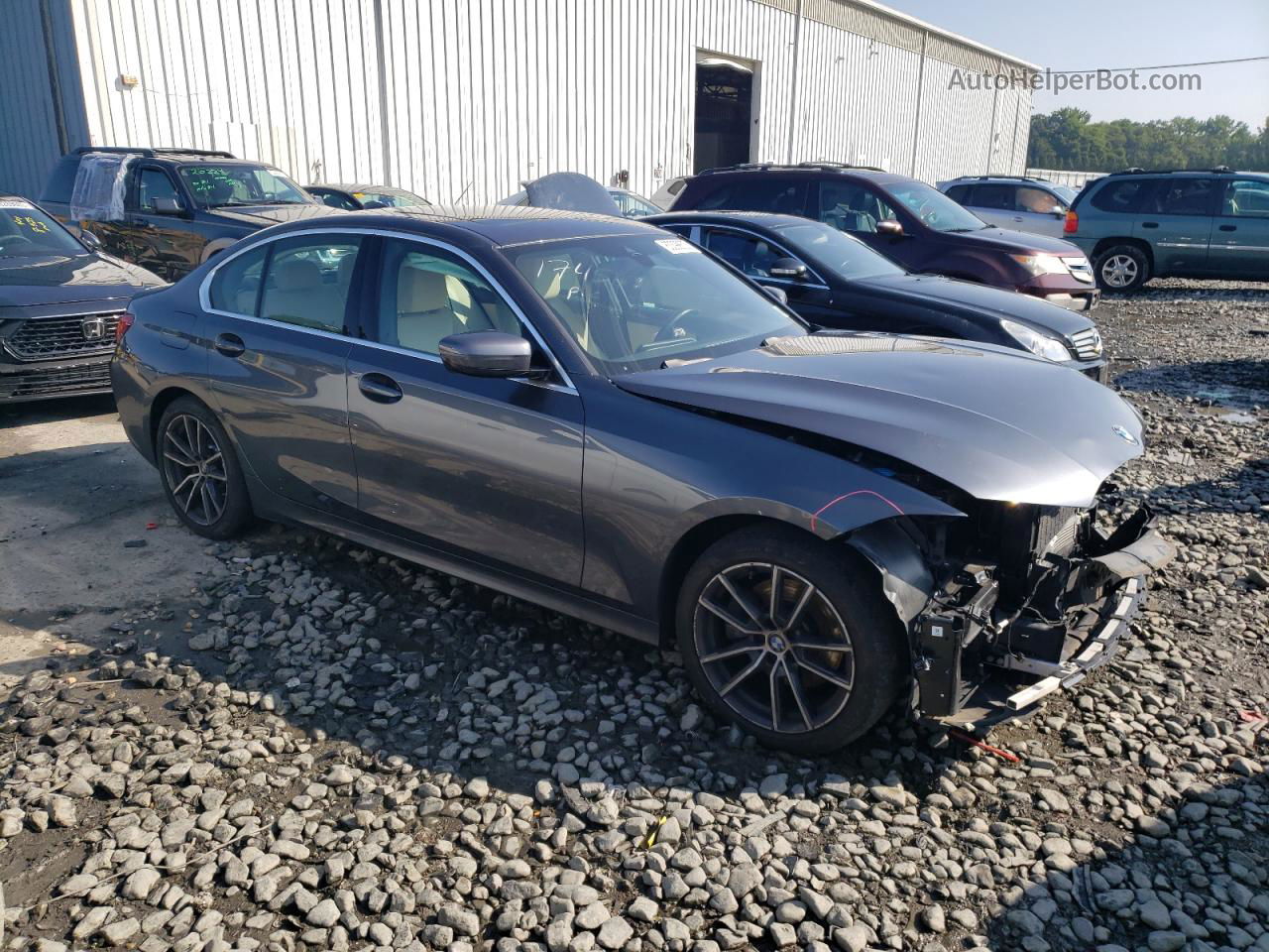 2021 Bmw 330xi  Серый vin: 3MW5R7J07M8B76099