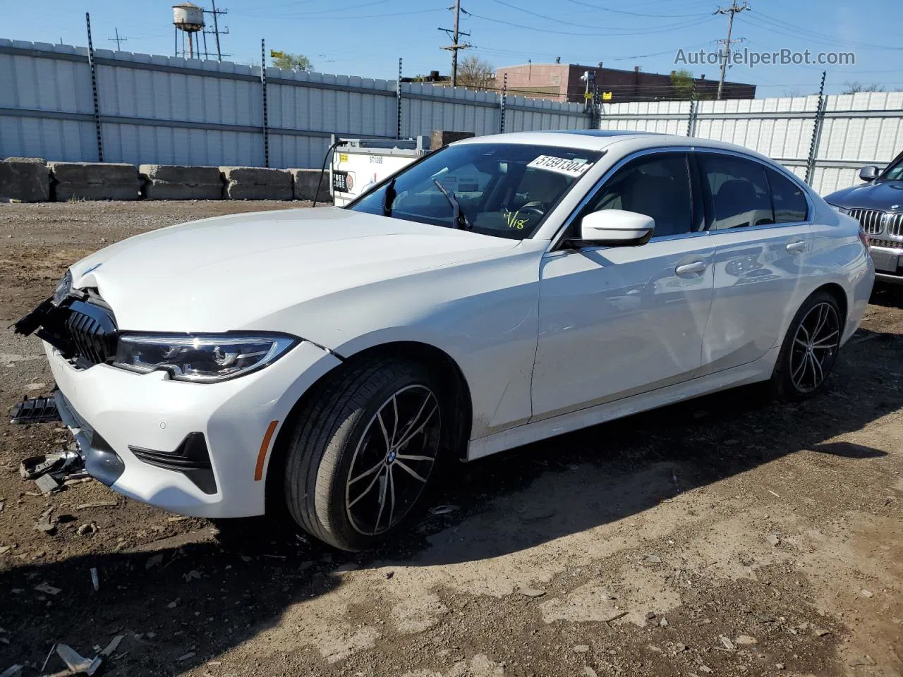 2020 Bmw 330xi  White vin: 3MW5R7J08L8B11440