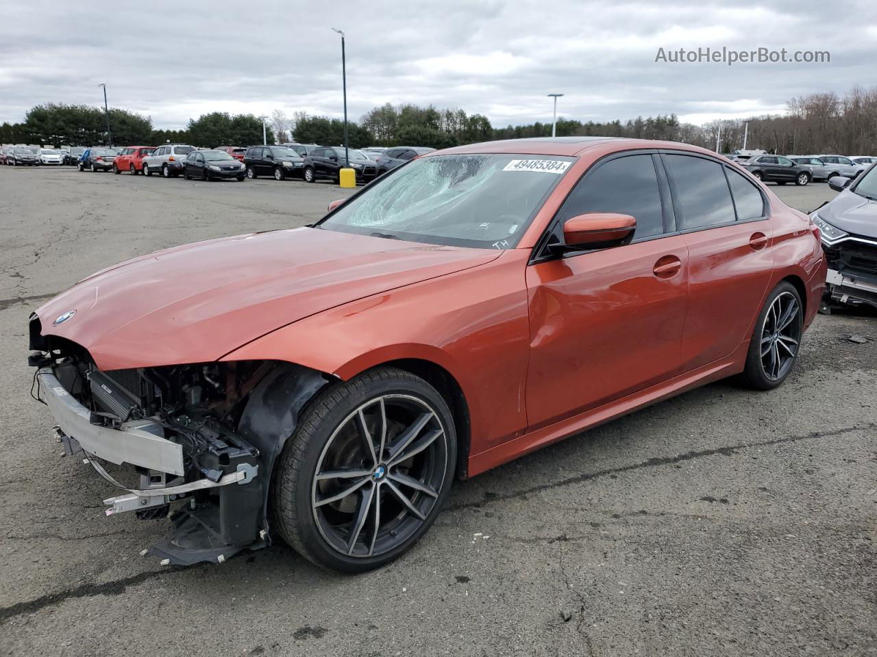 2020 Bmw 330xi  Orange vin: 3MW5R7J08L8B26469