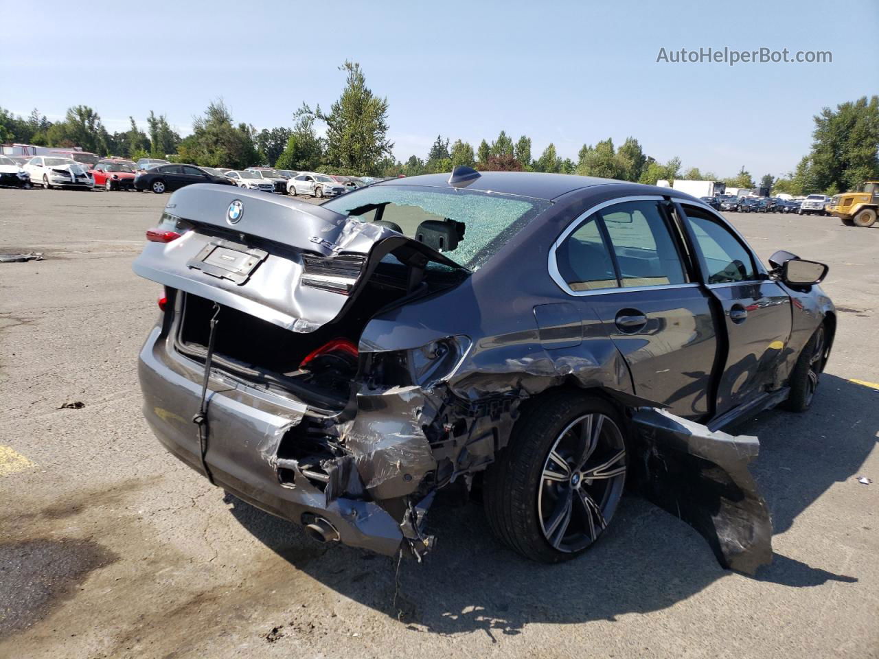 2021 Bmw 330xi  Серый vin: 3MW5R7J08M8B82624