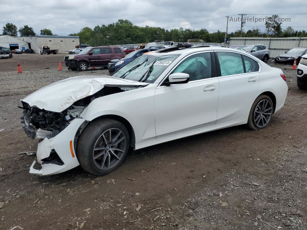 2020 Bmw 330xi  White vin: 3MW5R7J0XL8B14758