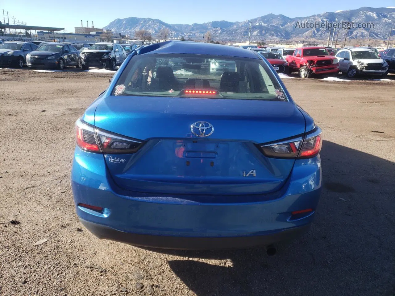 2018 Toyota Yaris Ia Blue vin: 3MYDLBYV0JY319167