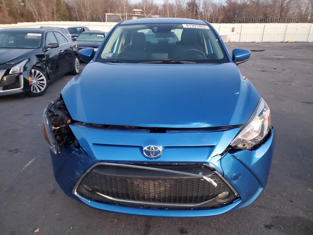 2019 Toyota Yaris L Blue vin: 3MYDLBYV0KY518401