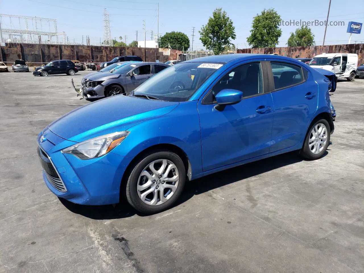 2018 Toyota Yaris Ia  Blue vin: 3MYDLBYV1JY301406