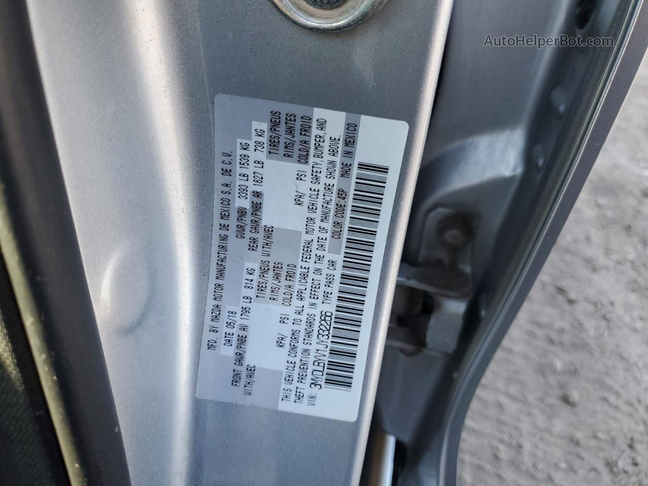 2018 Toyota Yaris Ia  Silver vin: 3MYDLBYV1JY332266