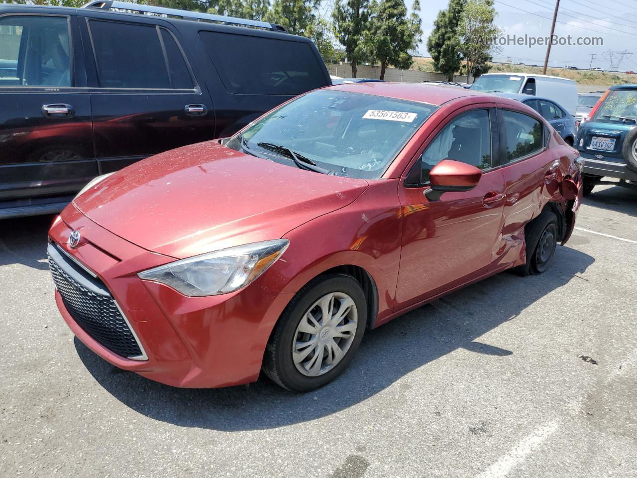 2019 Toyota Yaris L Red vin: 3MYDLBYV1KY502482