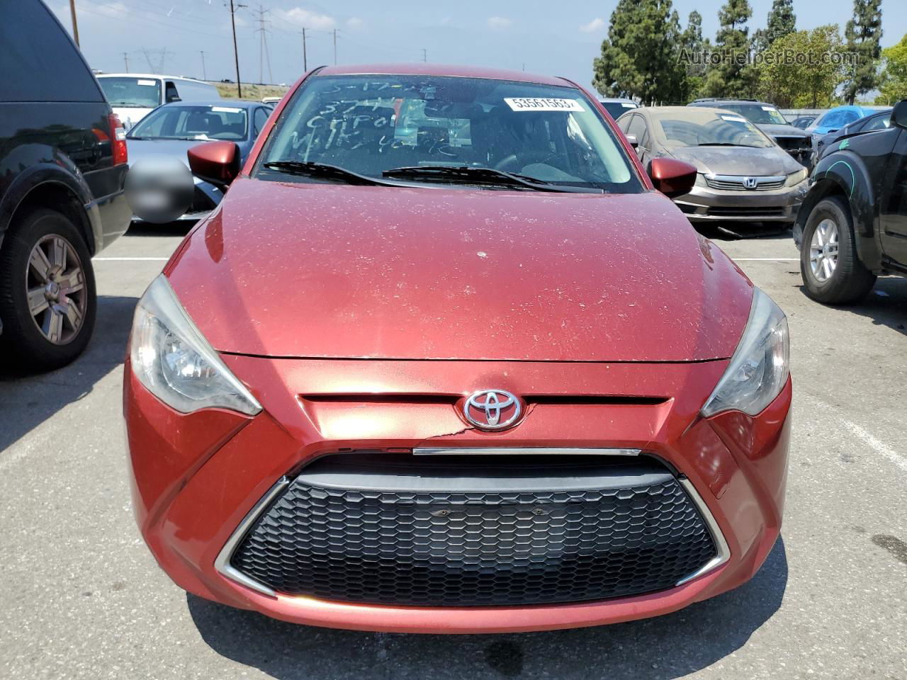 2019 Toyota Yaris L Red vin: 3MYDLBYV1KY502482