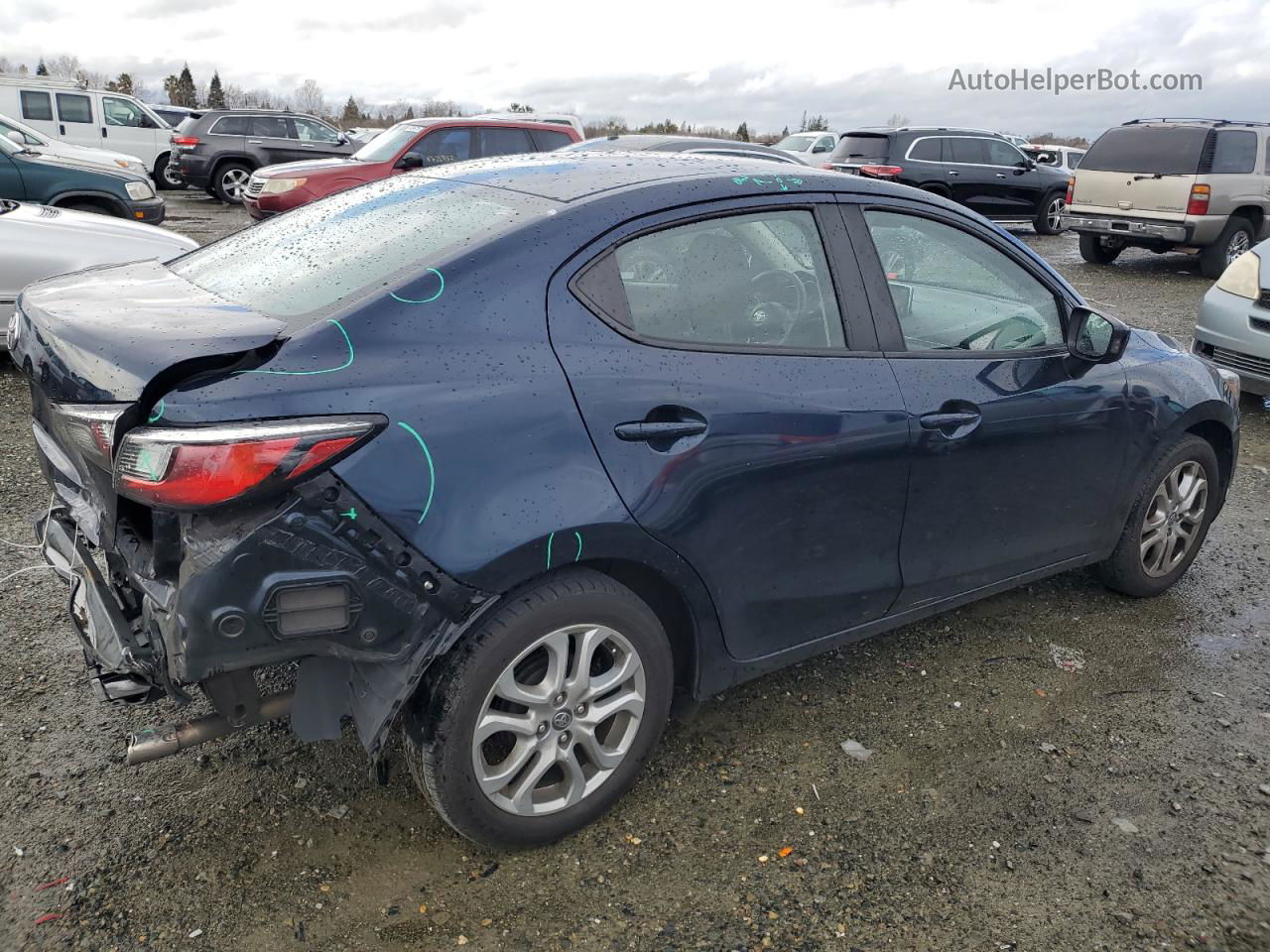 2018 Toyota Yaris Ia  Blue vin: 3MYDLBYV2JY312415