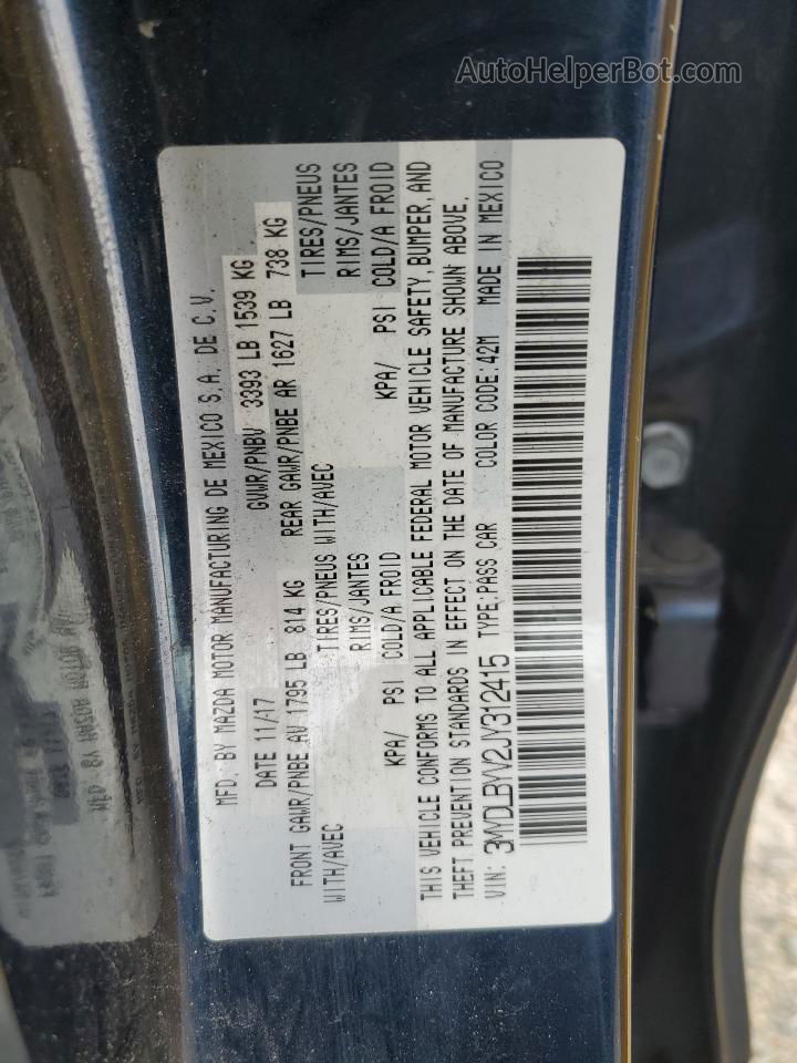 2018 Toyota Yaris Ia  Blue vin: 3MYDLBYV2JY312415