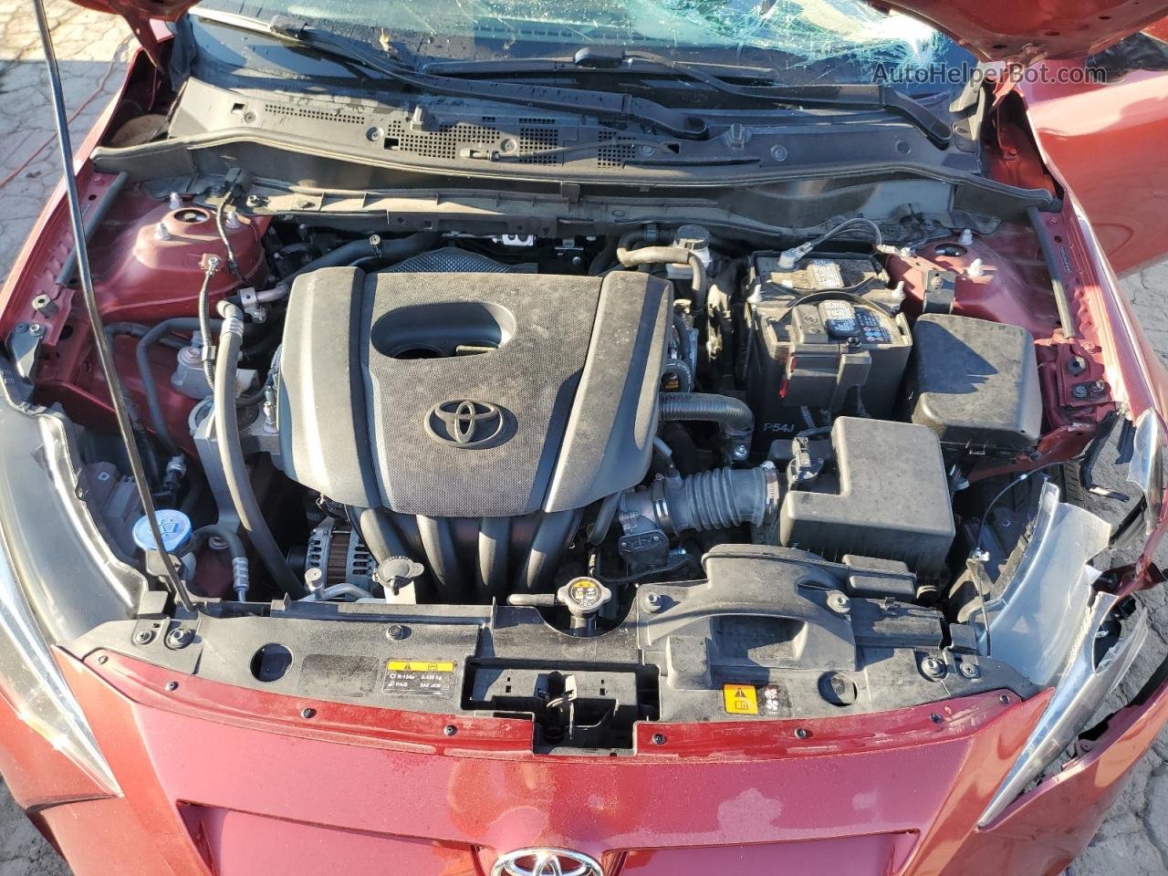 2019 Toyota Yaris L Бордовый vin: 3MYDLBYV3KY509305