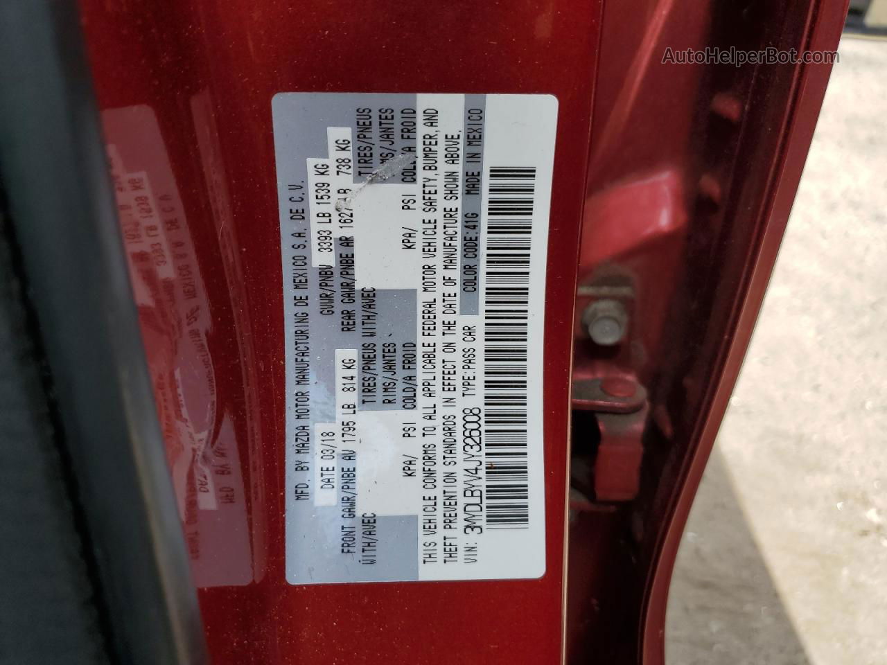 2018 Toyota Yaris Ia  Red vin: 3MYDLBYV4JY326008