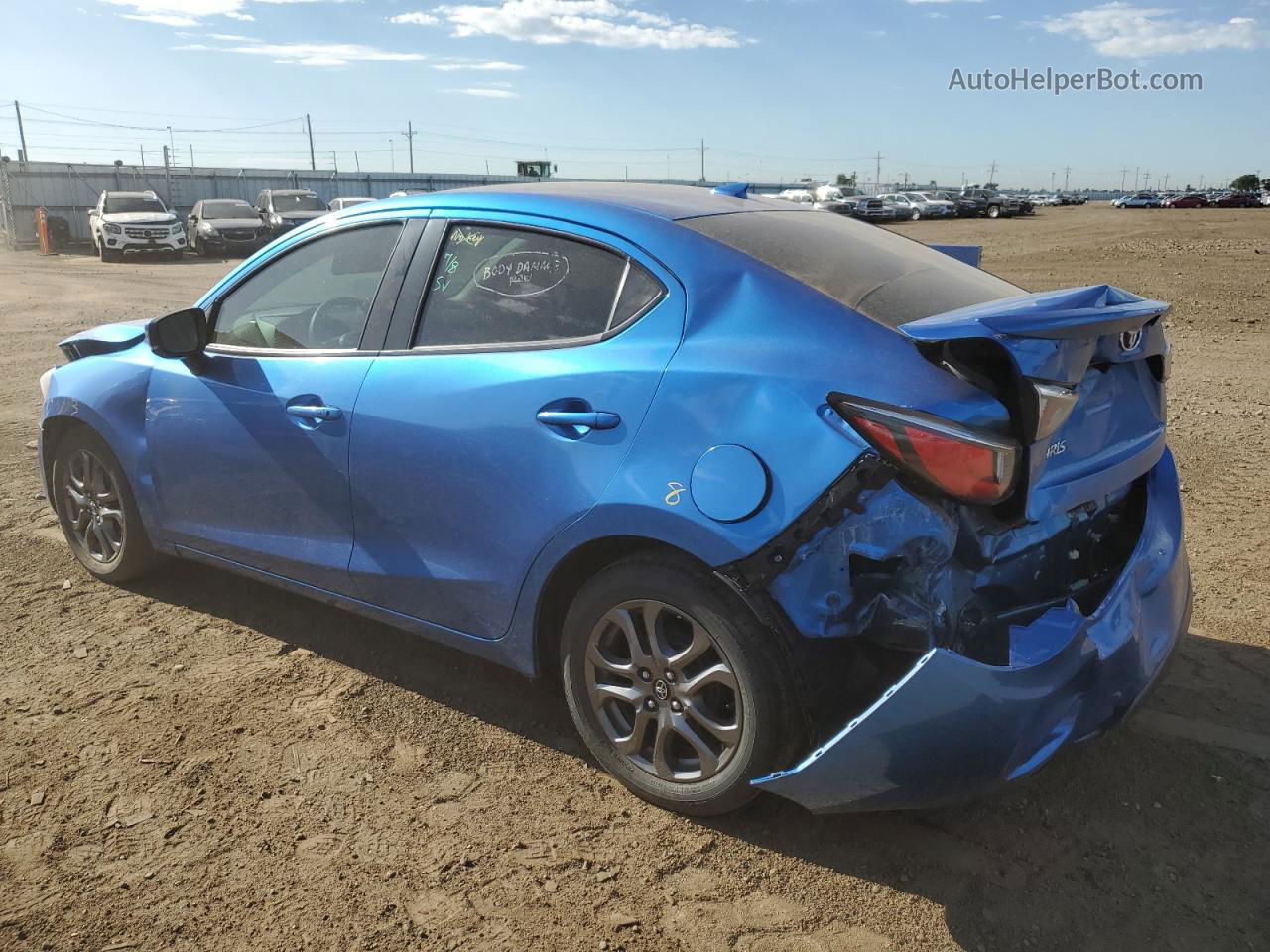 2019 Toyota Yaris L Blue vin: 3MYDLBYV4KY505067