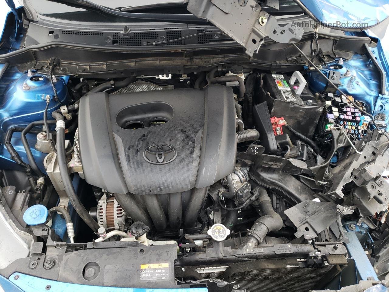 2019 Toyota Yaris L Синий vin: 3MYDLBYV4KY507921