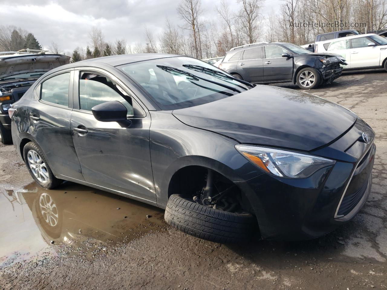 2018 Toyota Yaris Ia  Black vin: 3MYDLBYV6JY309176