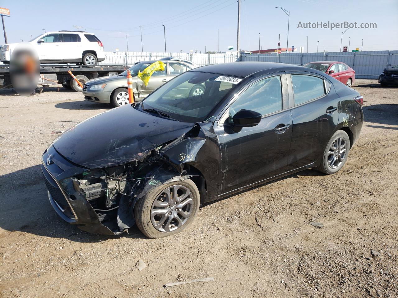 2019 Toyota Yaris L Black vin: 3MYDLBYV6KY520878