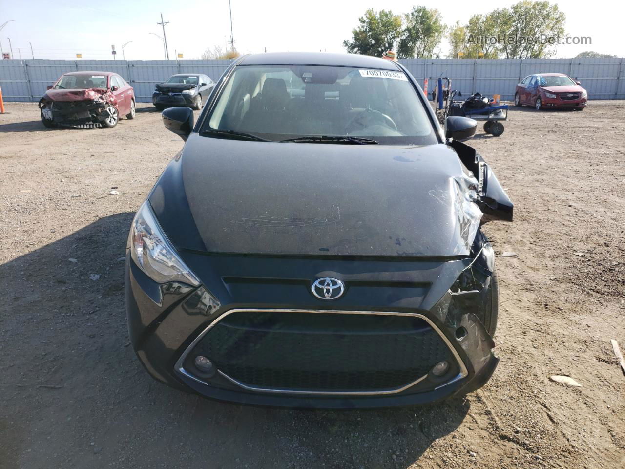 2019 Toyota Yaris L Black vin: 3MYDLBYV6KY520878